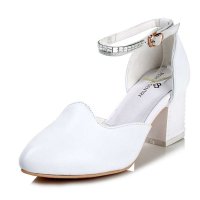 皮尔世绅2014新品尖头粗跟气质脚腕搭扣女凉单鞋货到付款凉鞋A1401650