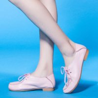 维杜拉小白鞋韩版真皮系带牛津鞋平跟单鞋平底女鞋护士鞋W1401701