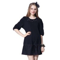 今生宝贝 孕妇装秋装孕妇裙 时尚秋季七分袖孕妇连衣裙UD101011438