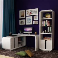 KAY时代 旋转电脑桌家用书桌办公桌 简约转角电脑桌带抽屉写字台