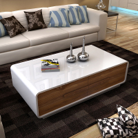 KAY时代 简约现代钢化玻璃小户型茶几 亮白烤漆款