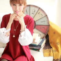 韩琦丝春夏女装原单灯笼袖娃娃A字裙摆上衣甜美女外套女装包邮