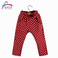 新妈心宝 女童圆点点裤 高腰九分裤 可爱休闲易搭配 潮款