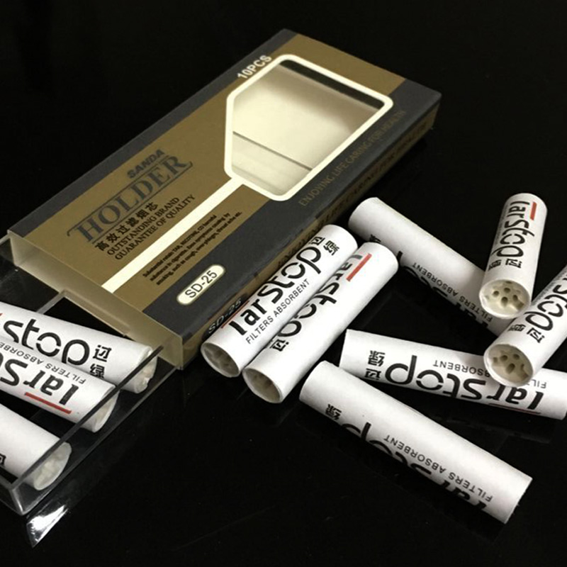 三达SANDA活性炭8MM过滤芯 烟斗专用配件 一小盒10支装SD-25
