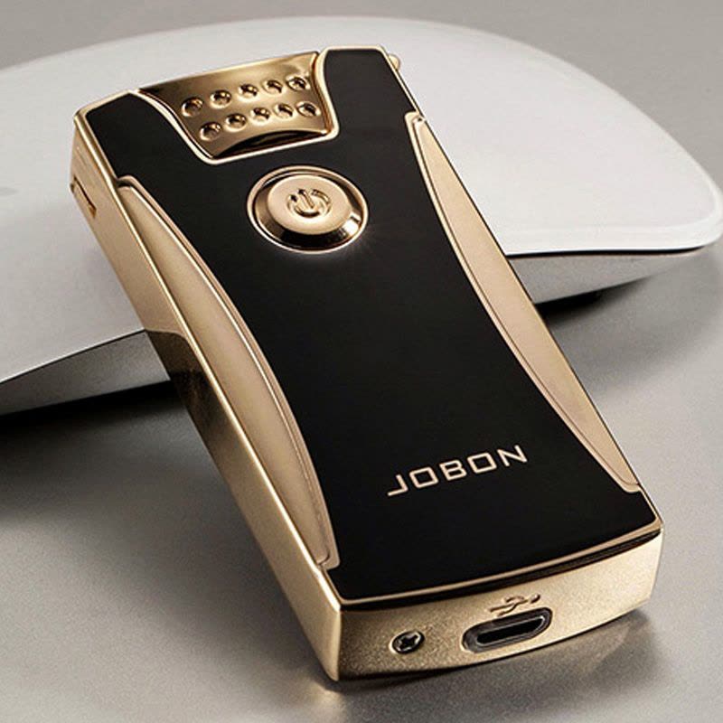 jobon中邦双电弧USB充电打火机 金属 防风电子感应点烟器 送男友礼品图片