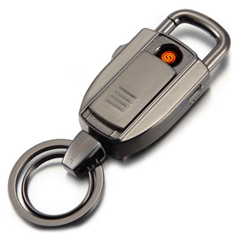 JOBON中邦多功能钥匙扣 带点烟器USB充电打火机 男士腰挂件汽车钥匙圈图片