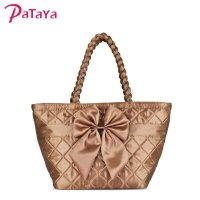 Pataya 2014春季新款泰国曼谷包中号饺子包潮流手提包 时尚单肩女丝绸包ol通勤