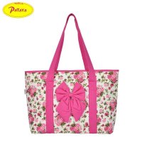 pataya新款蝴蝶结大包 女式手提帆布包 女款单肩包时尚韩版旅行包大容量包