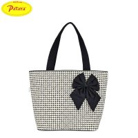pataya2014时尚女包 手提帆布女生休闲包 女款蝴蝶结单肩出游背包