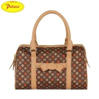 新款欧美时尚牛皮女包 女士手提小包波士顿枕头包尼龙防水