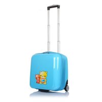 Amlenker可爱16寸儿童拉杆箱旅行箱卡通登机箱箱子书包行李箱绿色
