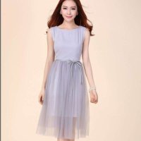 清伊格调 2014夏装新款韩版无袖修身百褶连衣裙 QY0612
