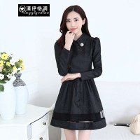 清伊格调 2015年春夏新款韩版修身伴娘礼服连衣裙蓬蓬裙子 QY0457