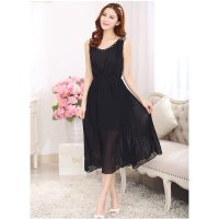 韩缘阁 2015年夏季新款韩版波西米亚女士大摆雪纺连衣长裙子 QY1746