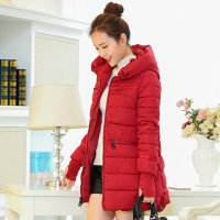 韩缘阁 2015冬季新款韩版女装 修身指套时尚保暖中长款棉服棉衣 QY2403