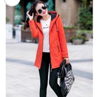 萨麦斯 2015年秋冬新款卫衣 百搭中长款显瘦韩版修身加绒加厚外套 QY2284