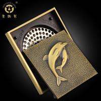 老铜匠地漏GD10180长水封芯 全铜防臭 艺术仿古欧式地漏 全铜正品