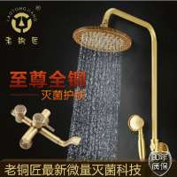 老铜匠LT10120 全铜淋浴花洒套装 超强增压花洒喷头 可升降喷头
