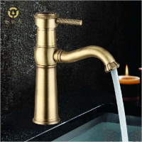 老铜匠LA10103 全铜欧式冷热水台下盆龙头 洗脸盆龙头 面盆龙头