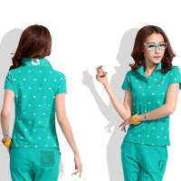 米纱2014新款夏季韩版时尚印花短袖t恤潮流烫钻七分裤棉运动休闲女套装910