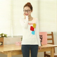 米纱2015春秋装新款女装棉质长袖宽松休闲韩版打底衫t恤810