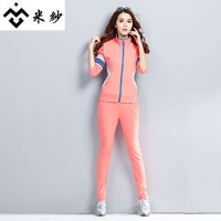 米纱2015春装新款女装简约修身春秋装卫衣时尚运动休闲套装2853