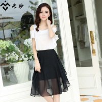 米纱2015夏季新款韩版淑女两件套连衣裙1515