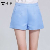 米纱2015韩版新款高腰阔腿热裤OL气质显瘦时尚休闲A字短裤1556