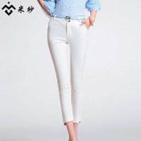 米纱2015新款时尚显瘦潮女糖果色小脚九分休闲裤1511