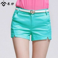 米纱2015新款简约时尚热裤休闲女显瘦三分百搭短裤1531