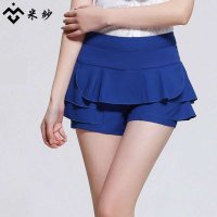 米纱2015新款韩版时尚显瘦高腰蓬蓬蛋糕百褶短裙裤1533