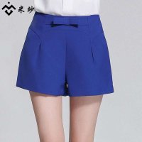 米纱2015新款韩版修身高腰阔腿女宽松大码A字短裤1557