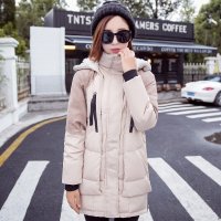 米纱2015秋冬季新款韩版加厚保暖中长款女士连帽保暖军工装棉服8805