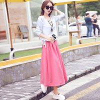 米纱2015秋装新款复古文艺休闲棉麻宽松套装长袖连衣裙8855