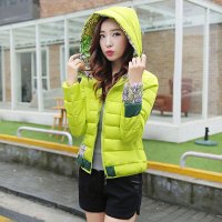 米纱2015冬装新款韩版百搭时尚都市甜美女修身短款羽绒棉服1673