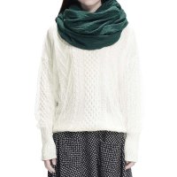 2015新款长袖针织衫圆领套头假两件宽松针织卫衣纱网针织衫452510