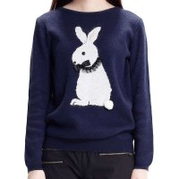 maple2015新韩版女创意宽松圆领长袖T恤兔子图案长袖452521
