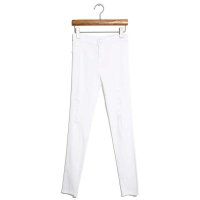 2015年春夏韩版新款百搭紧身弹力裤长裤破洞小脚裤铅笔裤女371325