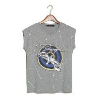 2015年春夏韩版新款圆领宽松显廋时尚图案印花T女短袖百搭453133