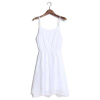 2015夏季新款韩版气质显瘦连衣裙后绑带条纹格子A字裙女潮181610