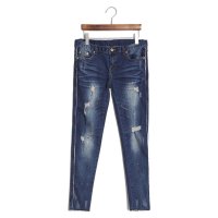 2016春秋冬新款韩版复古磨毛牛仔长裤宽松显瘦棉弹牛仔裤女454240