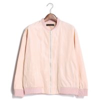 2016春季新款韩版百搭纯色字母印花拉链短外套宽松显瘦女潮454272