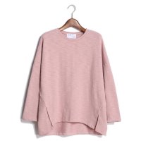 2016春季新款纯色nv打底衫休闲前长后短侧开叉落肩长袖t恤372177