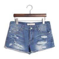 2016春季新款韩版宽松显瘦热裤个性磨破翻边牛仔短裤女潮454442