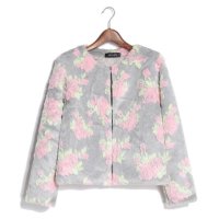 2016春新款韩版超舒适加厚毛毛保暖外套女士气质仿皮草外套577102