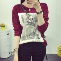 杰雅轩芝 韩版秋装新款宽松圆领套头学生毛衣韩范潮毛线上衣女国709-802
