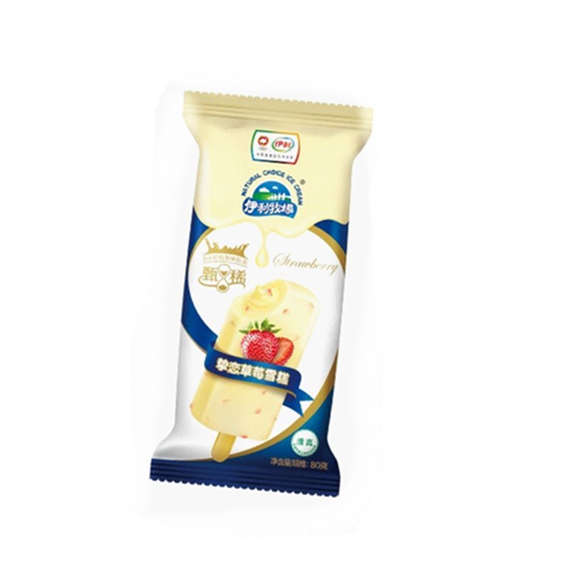 伊利牧场甄稀挚恋草莓雪糕5支装一支