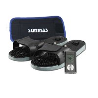 SUNMAS 按摩套装SM9168 数码经络按摩拖鞋 瘦身腰带 颈椎肩电子穴位仪贴片 818发烧节