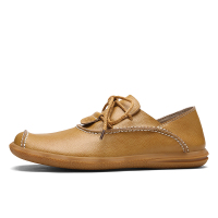 蒂诺克英伦男鞋商务休闲皮鞋子软面皮牛皮舒适牛筋低耐磨套脚两穿皮鞋青年潮鞋