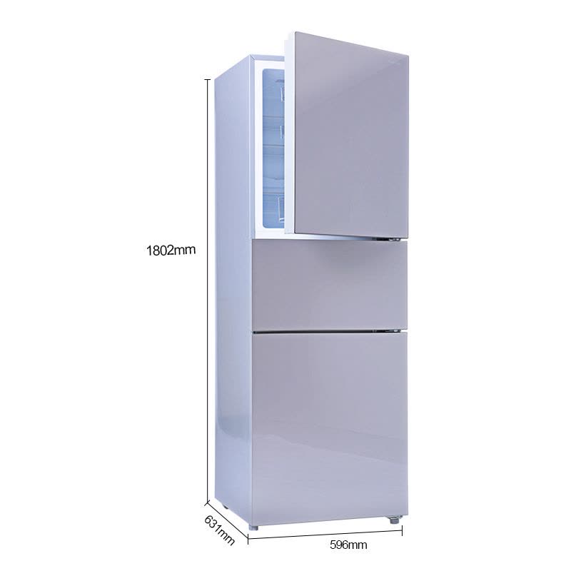 松下（Panasonic）NR-J24GM1-XS 237升三门直冷冰箱尊雅银玻璃欧式设计图片